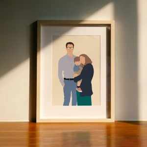 portrait famille personnalisé